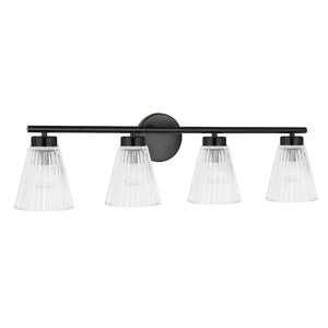 Dainolite Ltd - VIE-304W-MB - Four Light Vanity - Vienna - Matte Black