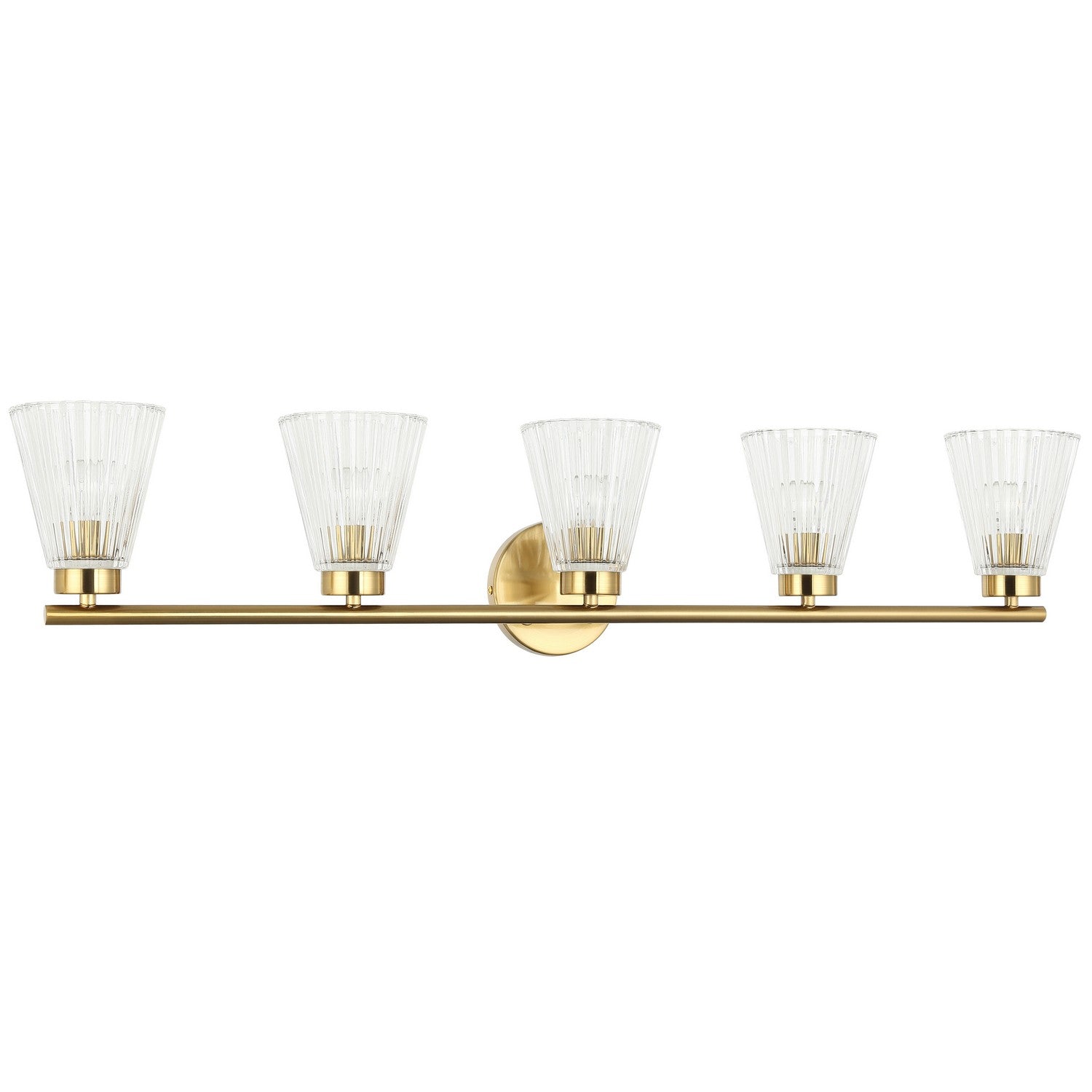 Dainolite Ltd - VIE-385W-AGB - Five Light Vanity - Vienna - Aged Brass