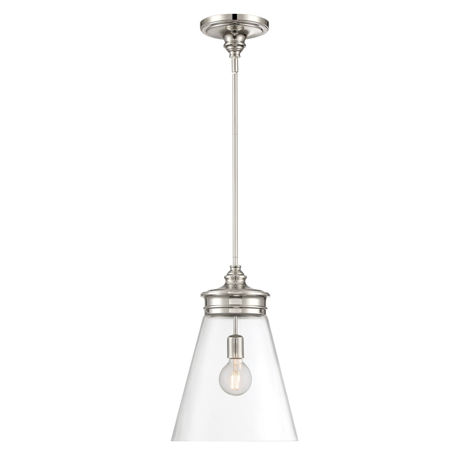 ELK Home - 4811-PN-CL - One Light Pendant - Emma - Polished Nickel