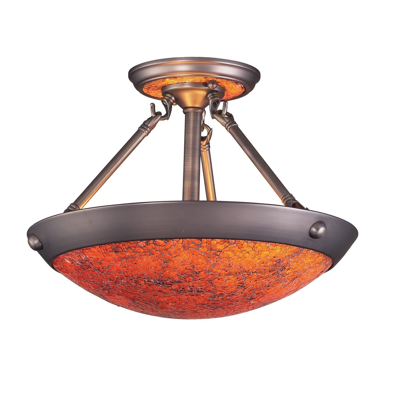 ELK Home - 535-2AP-ASC - Two Light Semi Flush Mount - Diamante - Pewter