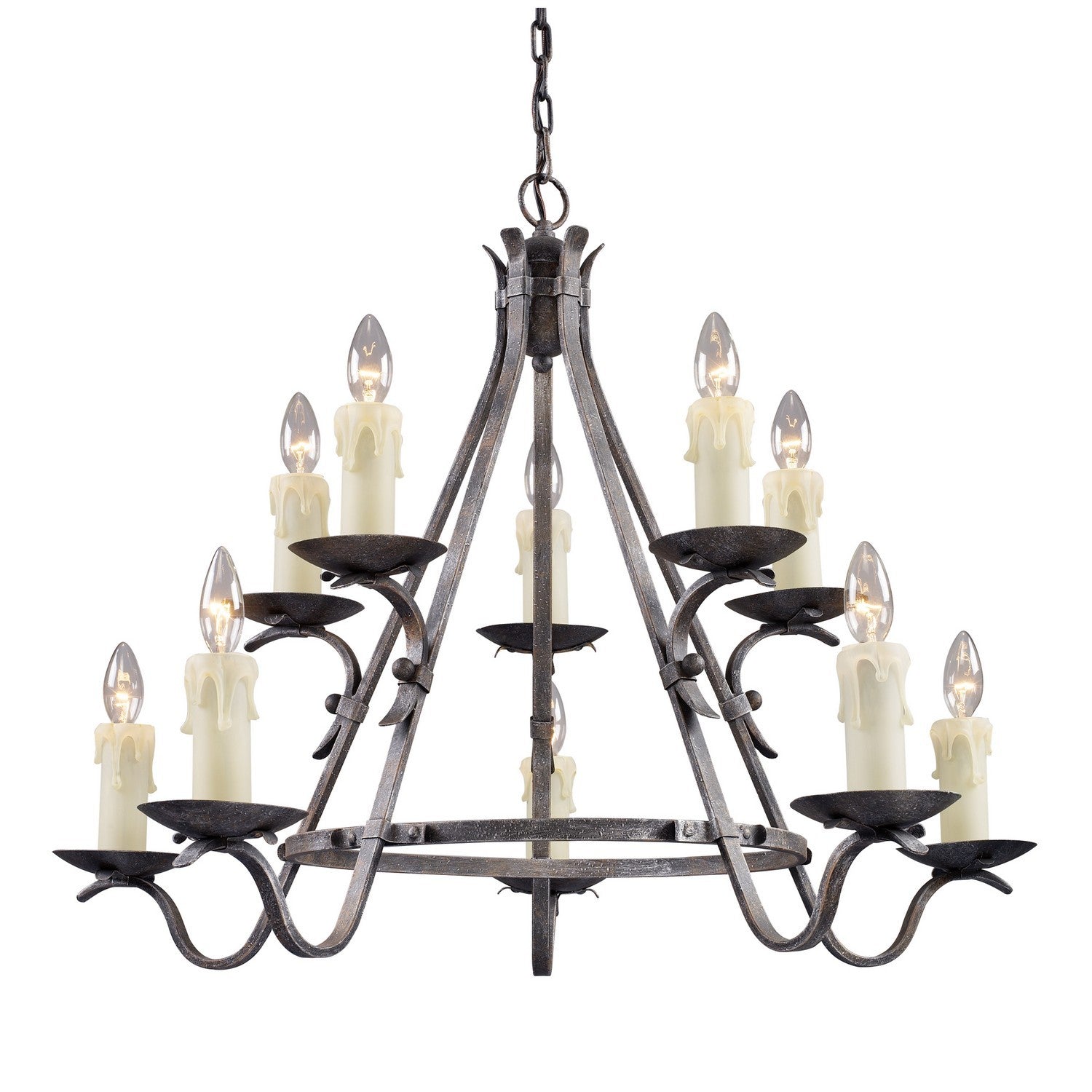 ELK Home - 65003-5+5 - Ten Light Chandelier - Jamestown - Moonlit Rust