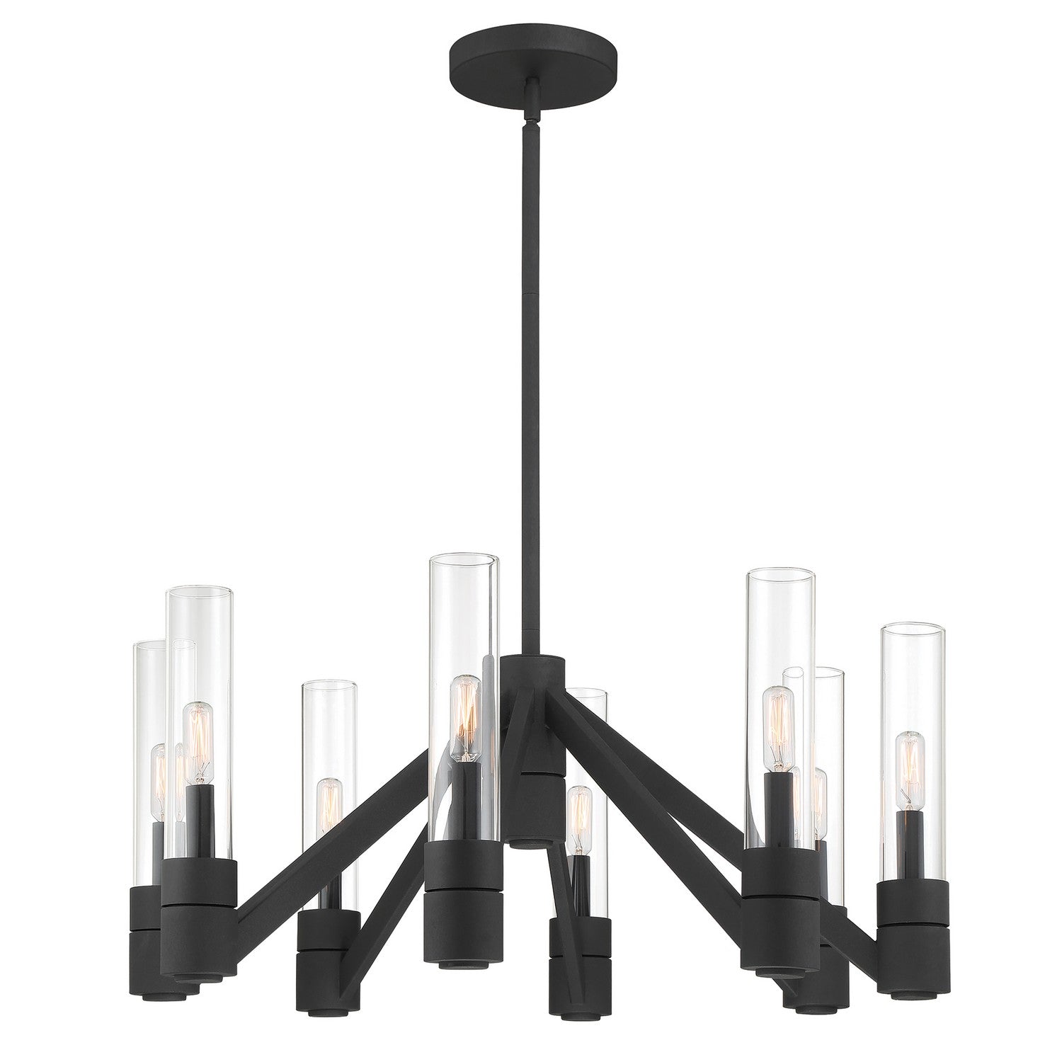 ELK Home - 6518-BS-CL - Eight Light Chandelier - Rohe - Black Sand