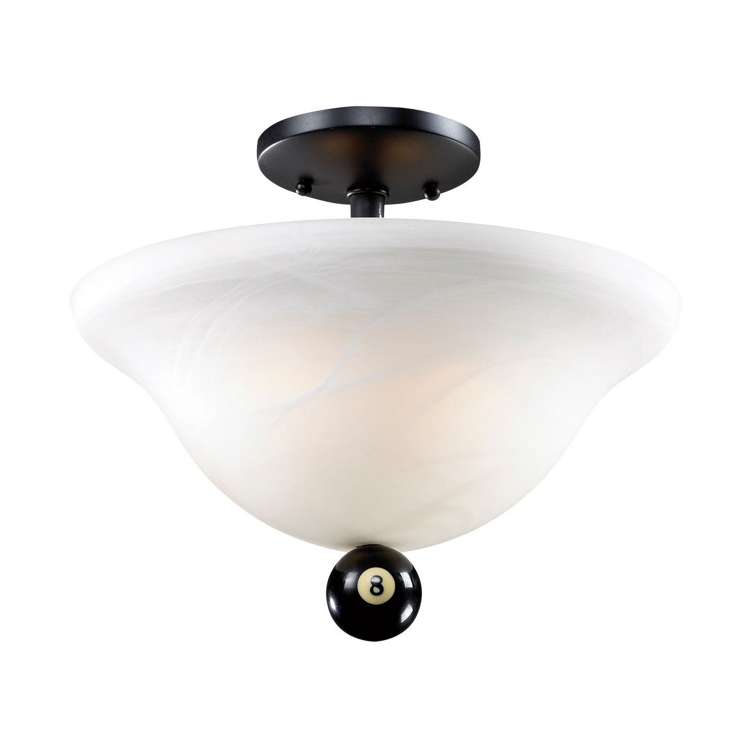 ELK Home - 66201-2 - Two Light Semi Flush Mount - Designer Classics - Matte Black