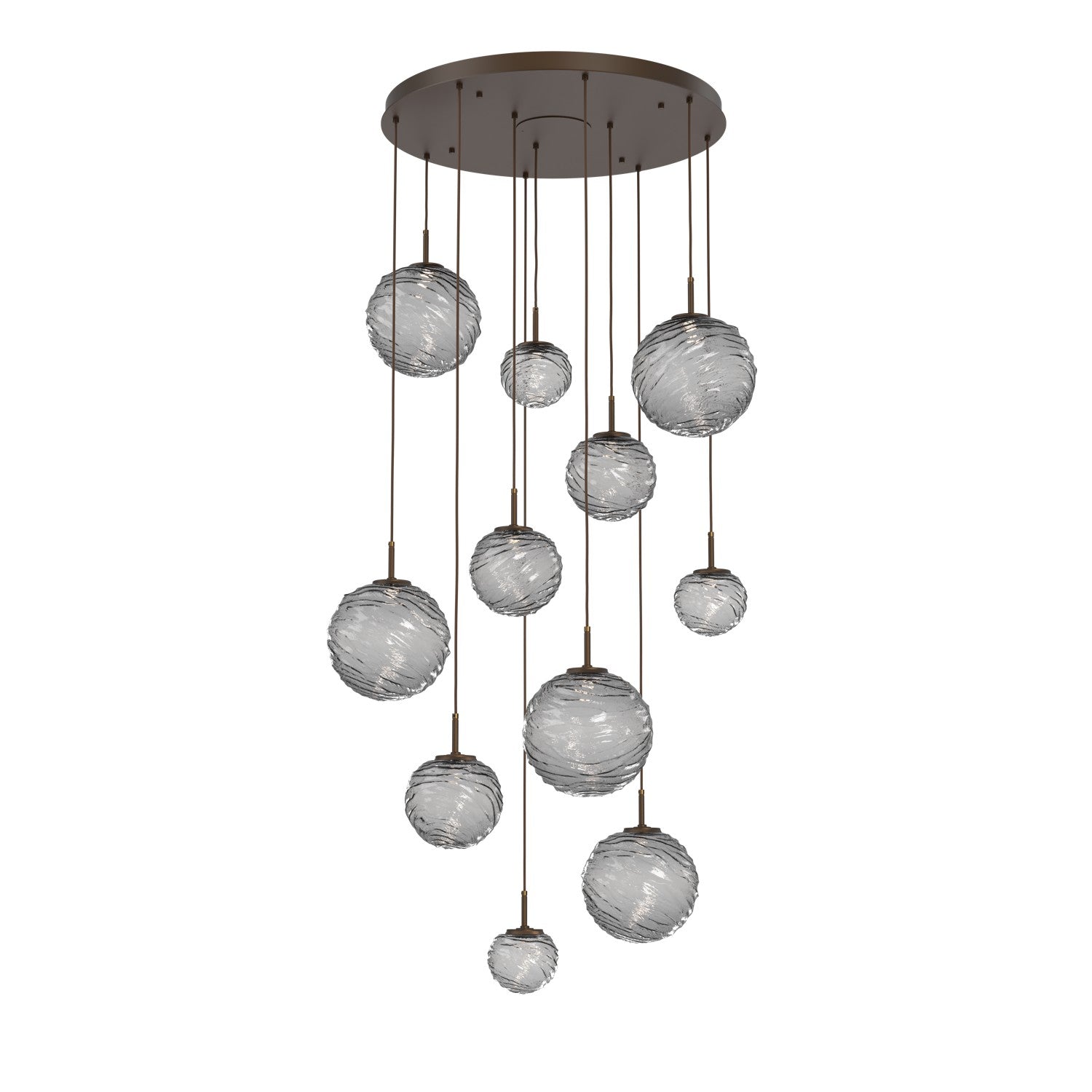Hammerton Studio - CHB0092-11-FB-S-C01-L3 - LED Pendant - Gaia - Flat Bronze