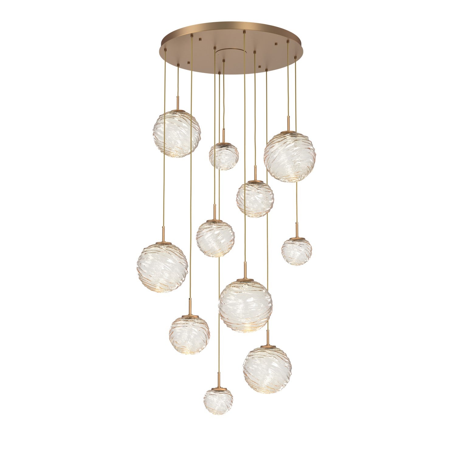 Hammerton Studio - CHB0092-11-NB-A-C01-L3 - LED Pendant - Gaia - Novel Brass