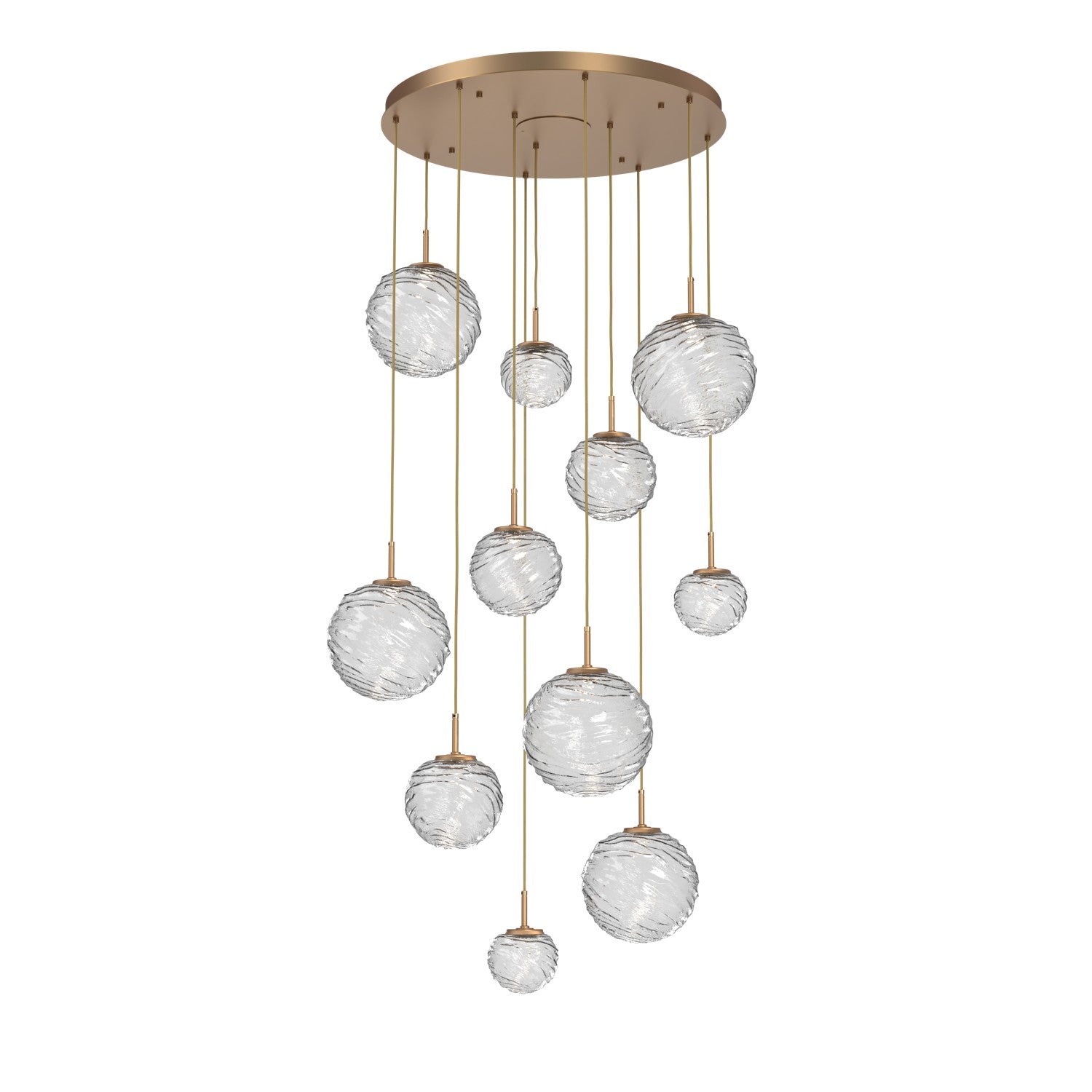 Hammerton Studio - CHB0092-11-NB-C-C01-L3 - LED Pendant - Gaia - Novel Brass