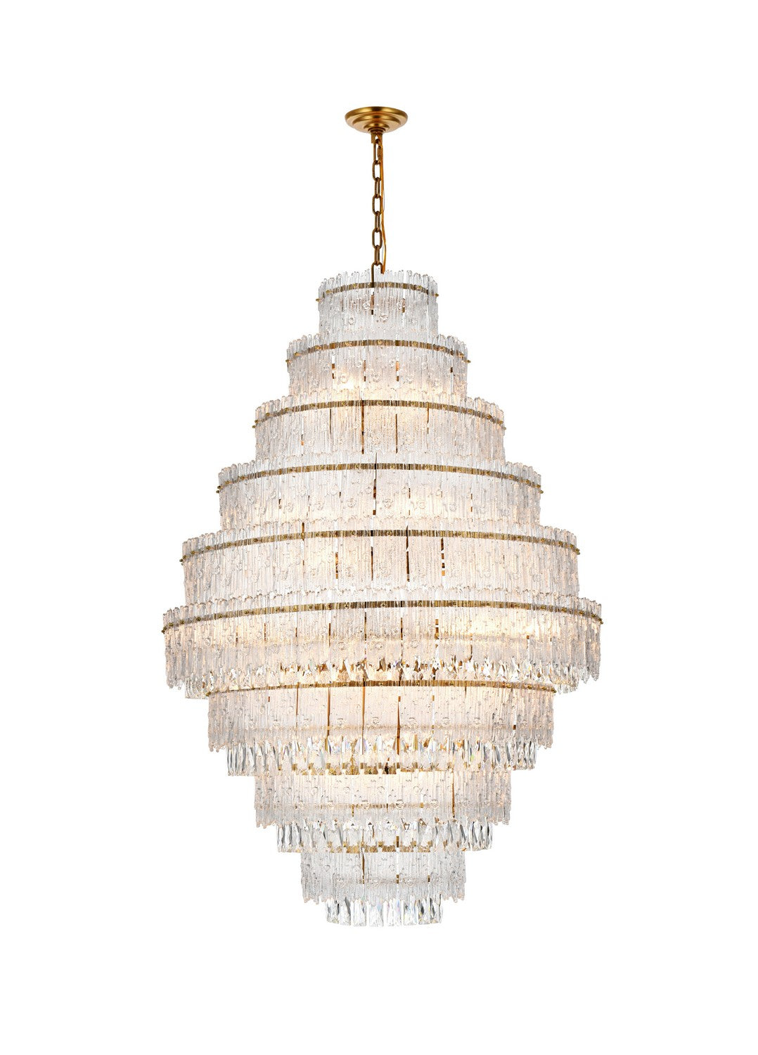 Elegant Lighting - 1780D36SG - 27 Light Chandelier - Emilia - Satin Gold and Clear