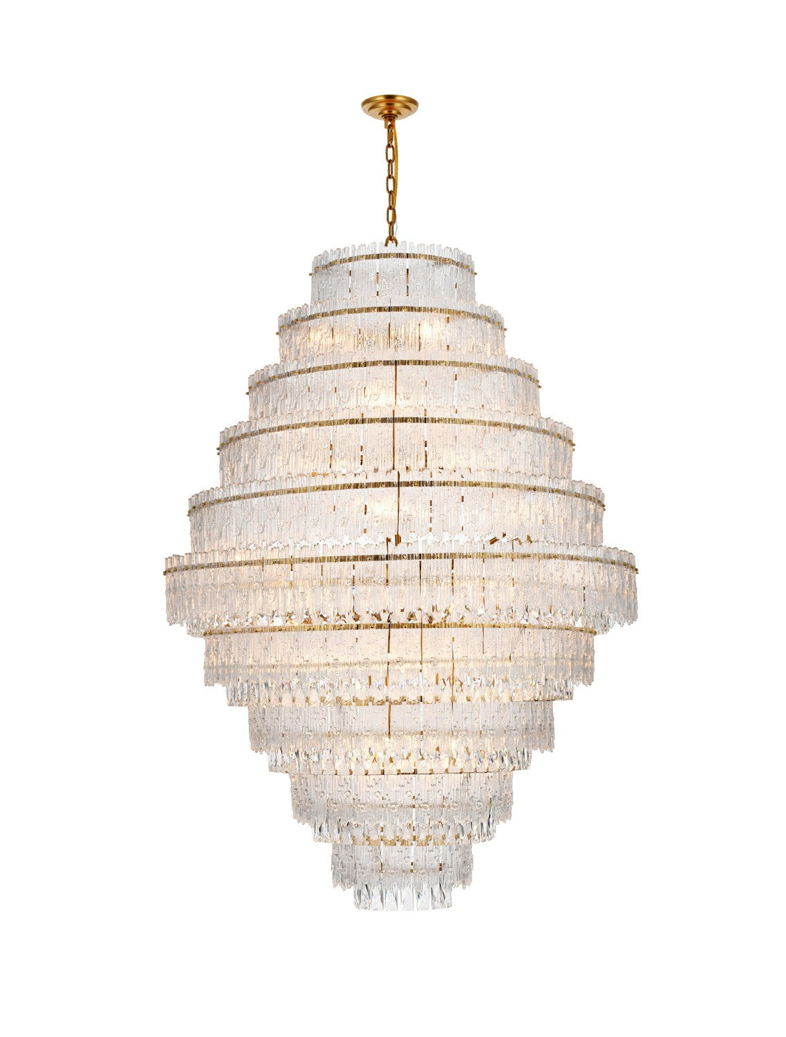 Elegant Lighting - 1780D42SG - 33 Light Chandelier - Emilia - Satin Gold And Clear