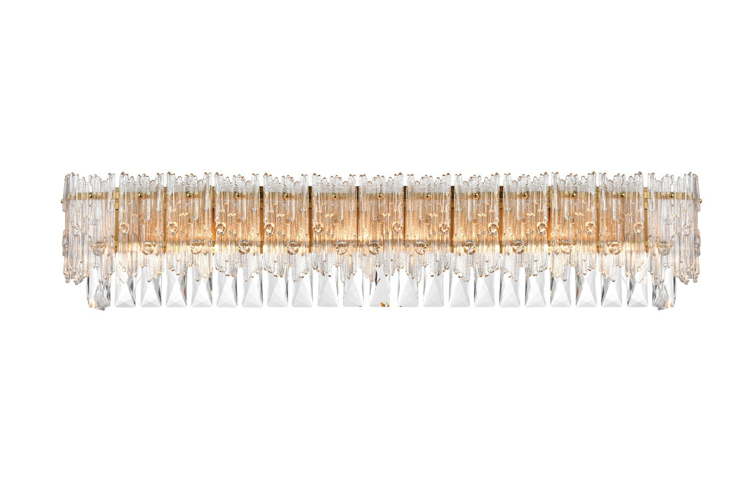 Elegant Lighting - 1780W35SG - Eight Light Wall Sconce - Emilia - Satin Gold and Clear