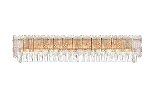 Elegant Lighting - 1780W35SG - Eight Light Wall Sconce - Emilia - Satin Gold and Clear