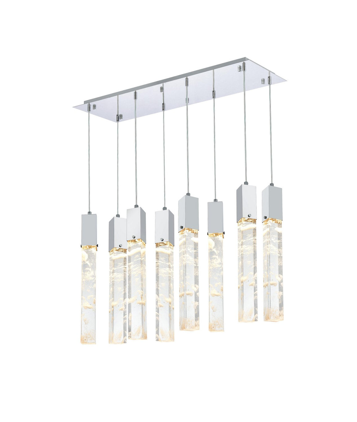 Elegant Lighting - 2088D36C - Eight Light Pendant - Aurora - Chrome and Clear