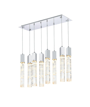 Elegant Lighting - 2088D36C - Eight Light Pendant - Aurora - Chrome And Clear