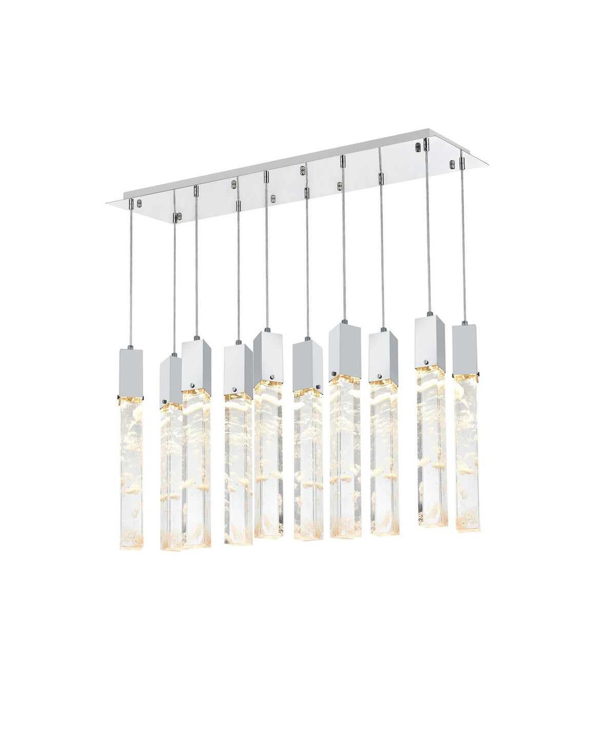 Elegant Lighting - 2088D42C - Ten Light Pendant - Aurora - Chrome and Clear
