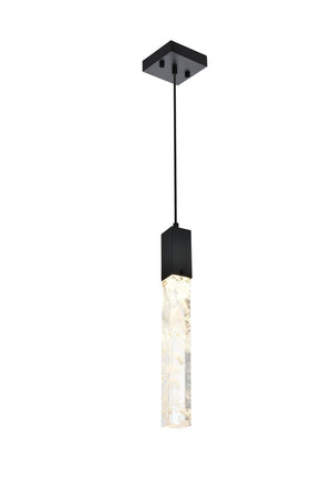 Elegant Lighting - 2088D5BK - One Light Pendant - Aurora - Black And Clear