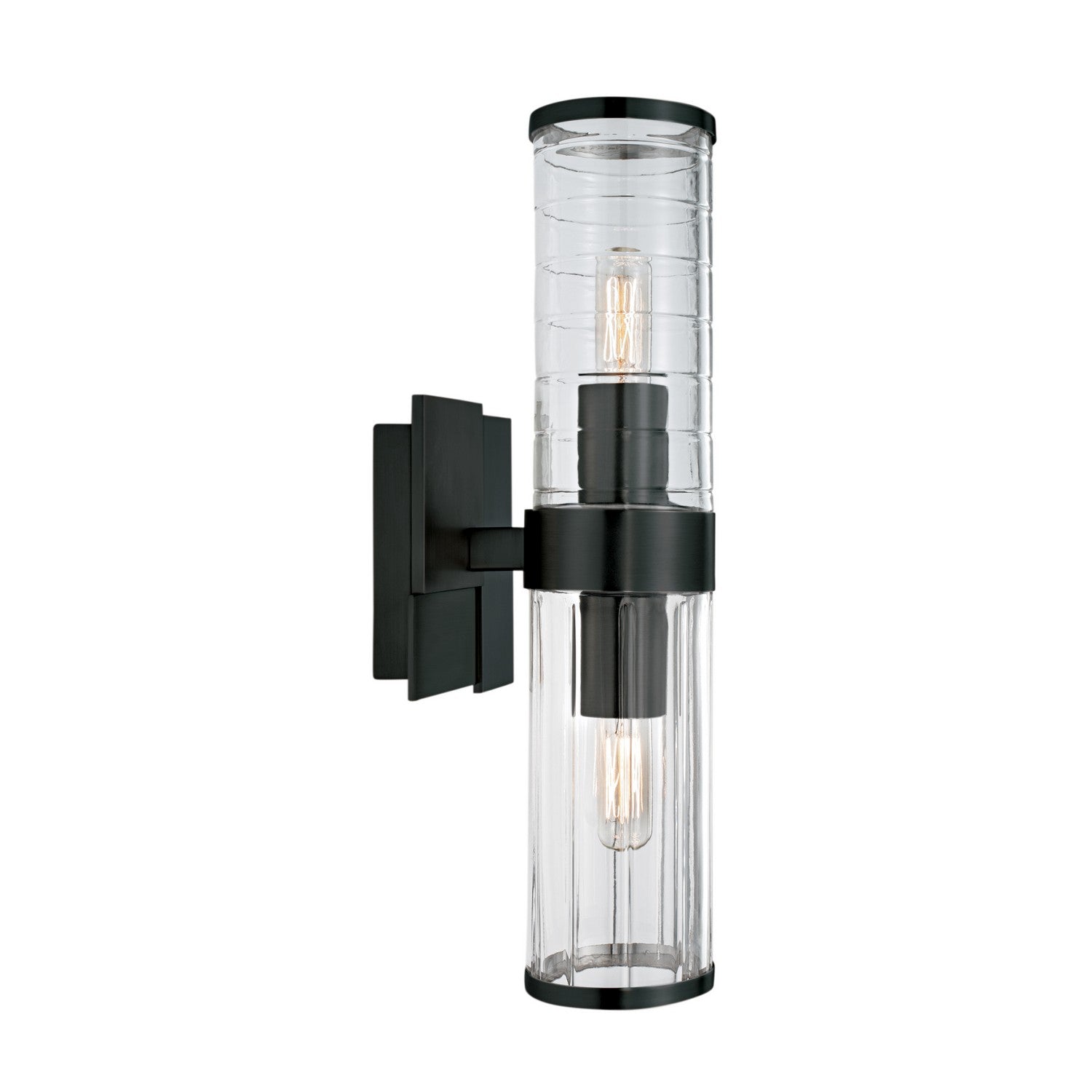 ELK Home - 8149-MB-CL - Two Light Wall Sconce - Stripe - Matte Black