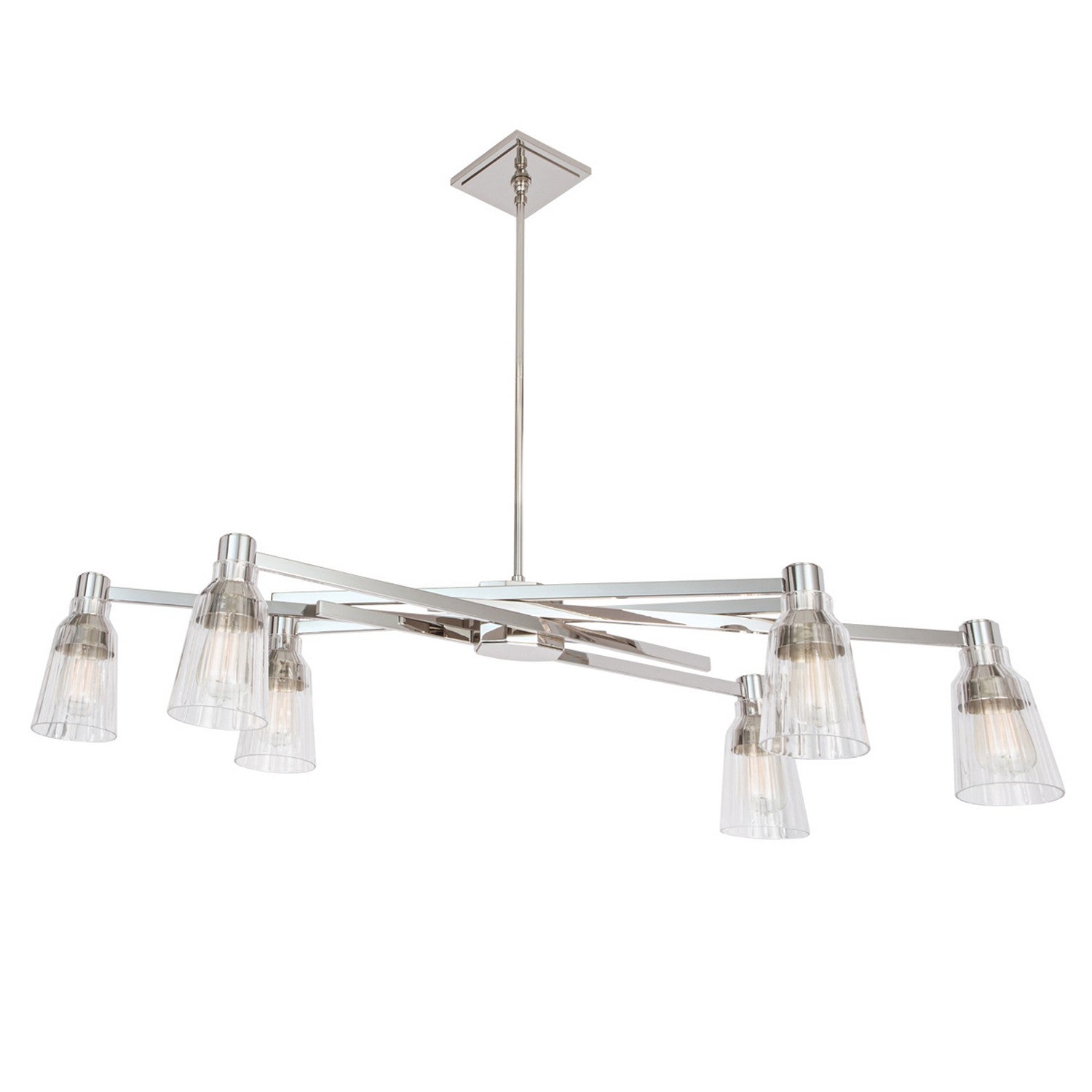 ELK Home - 8158-PN-CL - Six Light Chandelier - Carnival - Polished Nickel