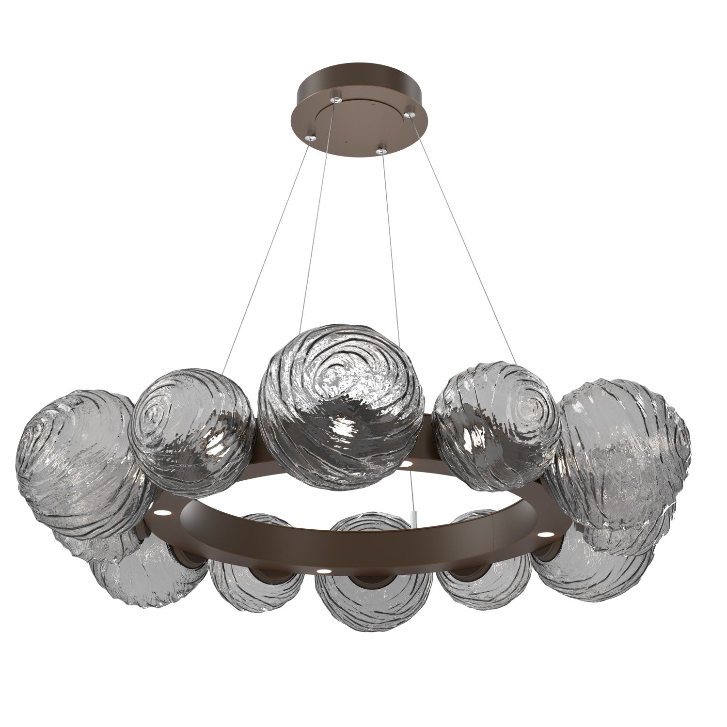 Hammerton Studio - CHB0092-39-FB-S-CA1-L3 - LED Pendant - Gaia - Flat Bronze