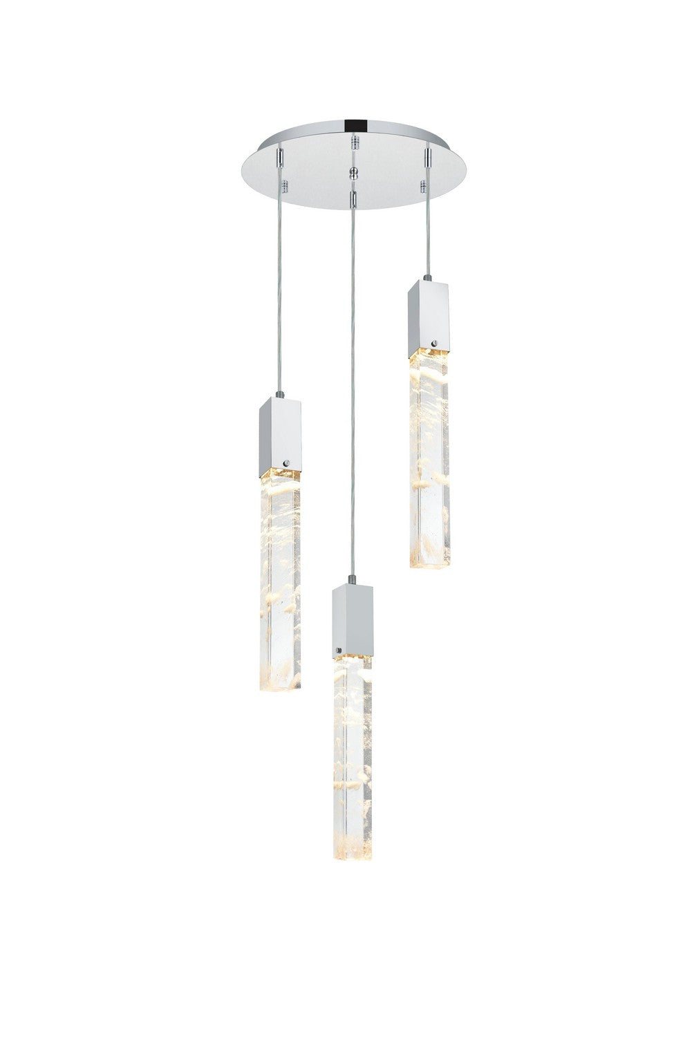 Elegant Lighting - 2089D16BK - Three Light Chandelier - Aurora - Black And Clear