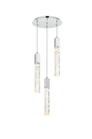 Elegant Lighting - 2089D16BK - Three Light Chandelier - Aurora - Black And Clear