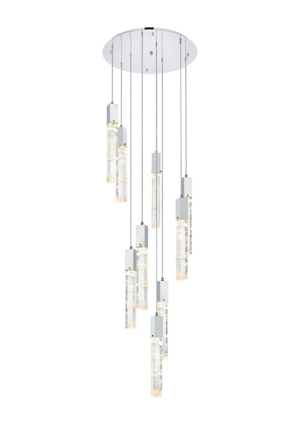 Elegant Lighting - 2089D24C - Nine Light Chandelier - Aurora - Chrome And Clear