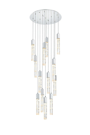 Elegant Lighting - 2089G30C - 13 Light Chandelier - Aurora - Chrome And Clear