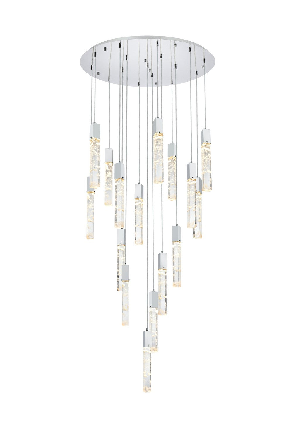 Elegant Lighting - 2089G36C - 16 Light Chandelier - Aurora - Chrome And Clear