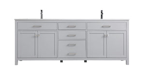 Elegant Lighting - VF23384DGR - Double Bathroom Vanity - Lewis - Grey