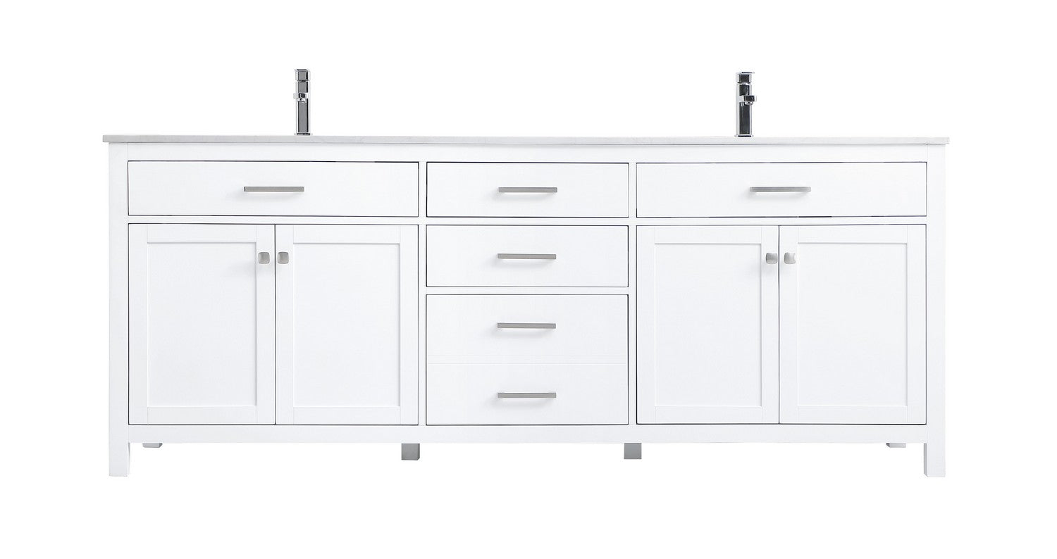 Elegant Lighting - VF23384DWH - Double Bathroom Vanity - Lewis - White