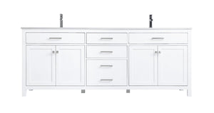 Elegant Lighting - VF23384DWH - Double Bathroom Vanity - Lewis - White