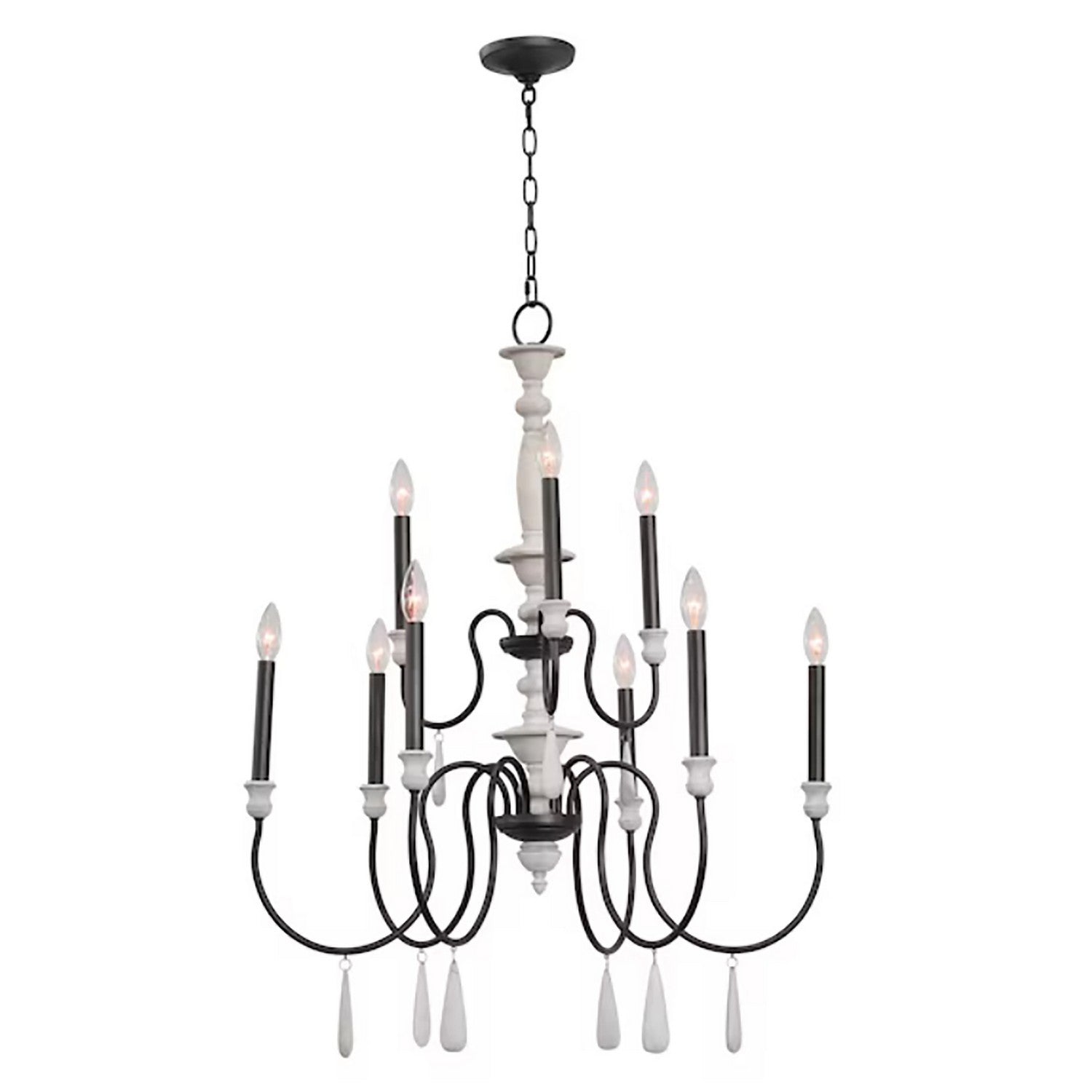 ELK Home - 90202/9 - Nine Light Chandelier - Brownell - Anvil Iron