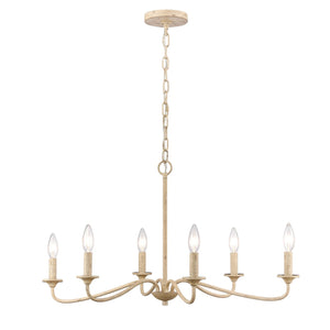 ELK Home - 90220/6 - Six Light Chandelier - Ellisville - Antique Cream