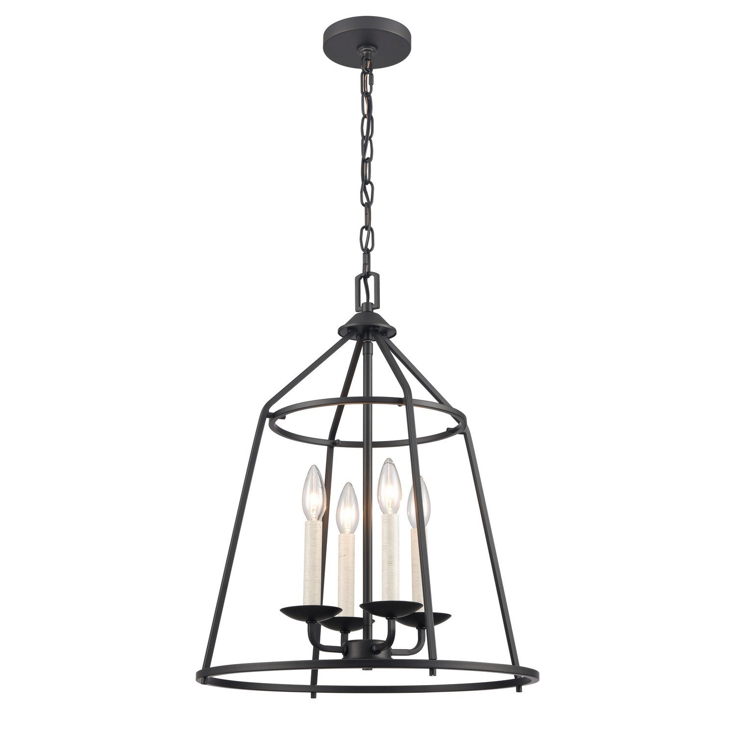 ELK Home - 90250/4 - Four Light Chandelier - Ellisville - Matte Black