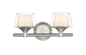 Innovations - 311-2W-SN-CLW - Two Light Bath Vanity - Auralume - Satin Nickel