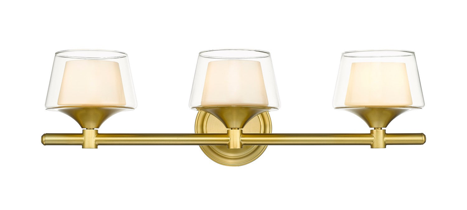 Innovations - 311-3W-SG-CLW - Three Light Bath Vanity - Auralume - Satin Gold