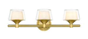 Innovations - 311-3W-SG-CLW - Three Light Bath Vanity - Auralume - Satin Gold