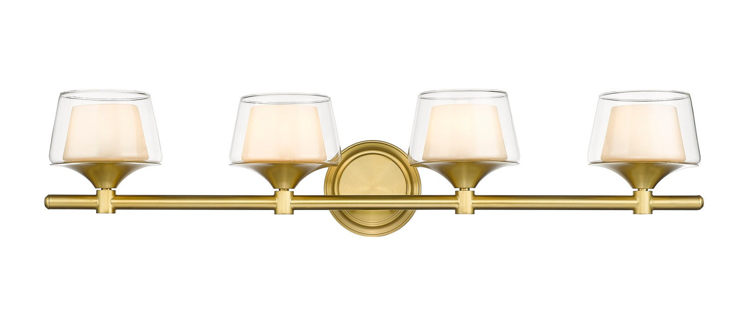 Innovations - 311-4W-SG-CLW - Four Light Bath Vanity - Auralume - Satin Gold