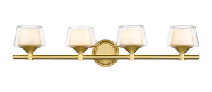 Innovations - 311-4W-SG-CLW - Four Light Bath Vanity - Auralume - Satin Gold