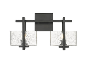 Innovations - 312-2W-BK-CL - Two Light Bath Vanity - Auralume - Black