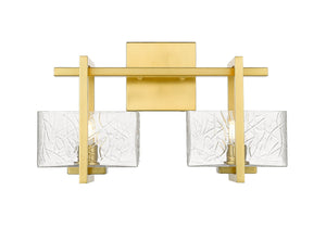 Innovations - 312-2W-SG-CL - Two Light Bath Vanity - Auralume - Satin Gold