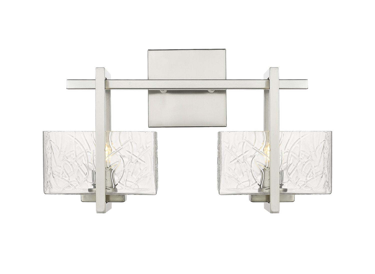 Innovations - 312-2W-SN-CL - Two Light Bath Vanity - Auralume - Satin Nickel