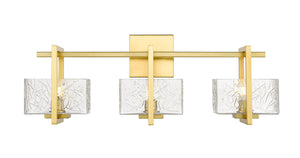 Innovations - 312-3W-SG-CL - Three Light Bath Vanity - Auralume - Satin Gold