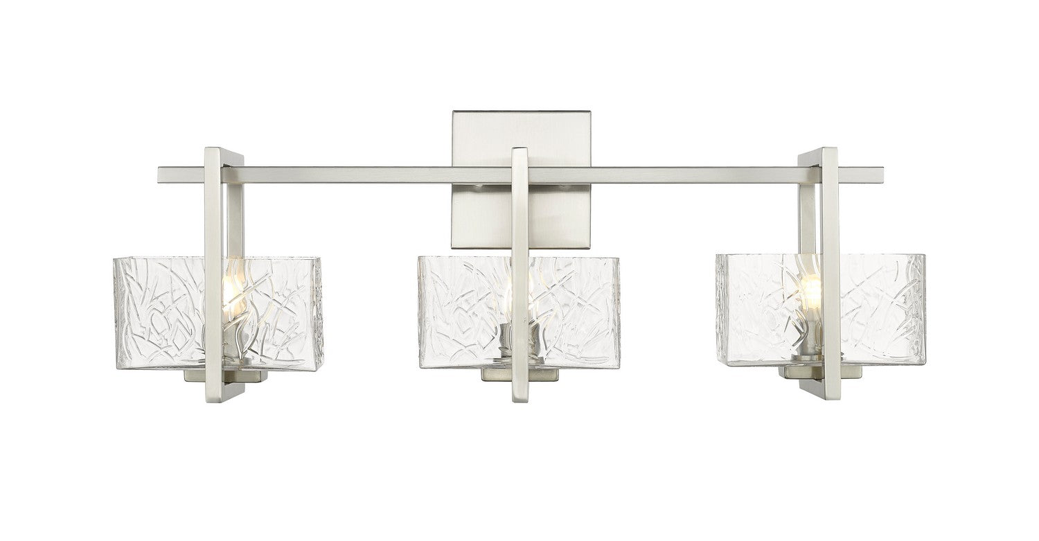 Innovations - 312-3W-SN-CL - Three Light Bath Vanity - Auralume - Satin Nickel