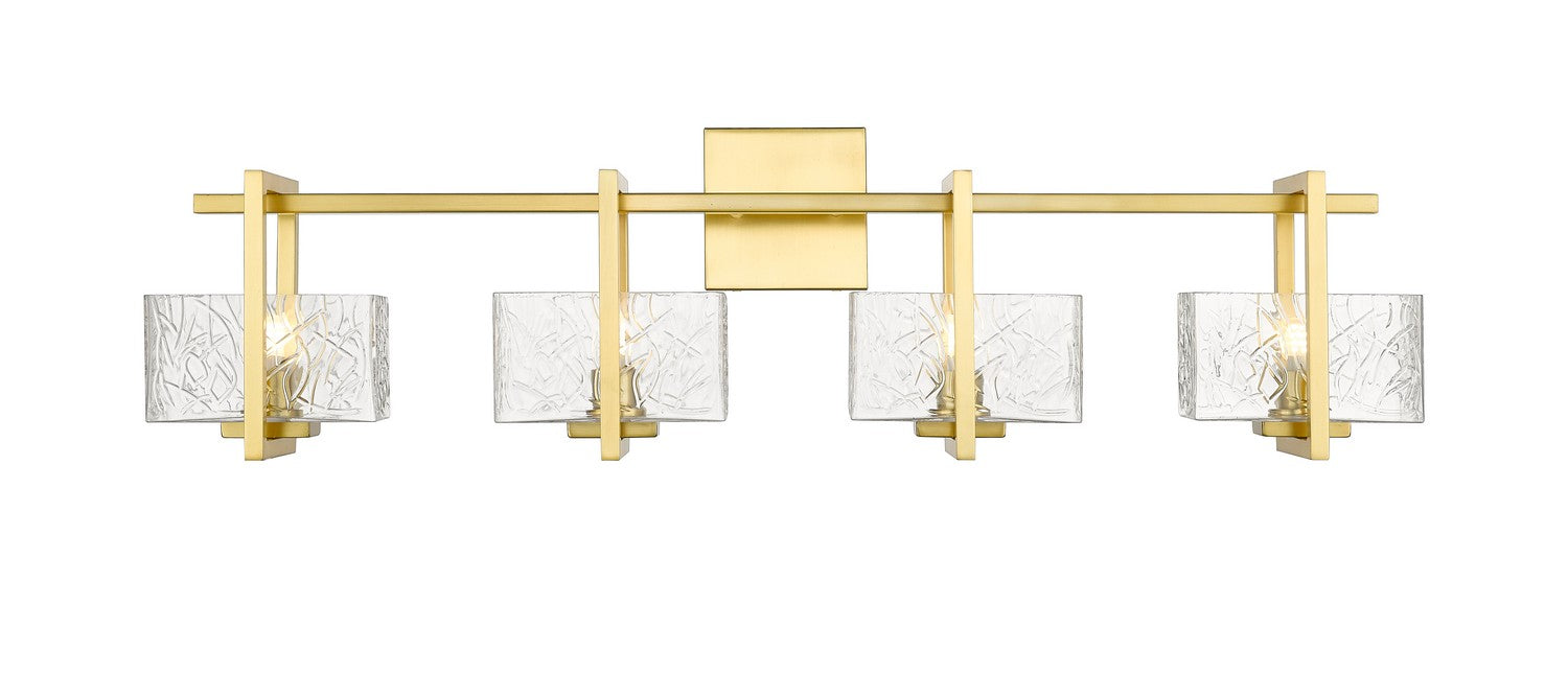 Innovations - 312-4W-SG-CL - Four Light Bath Vanity - Auralume - Satin Gold