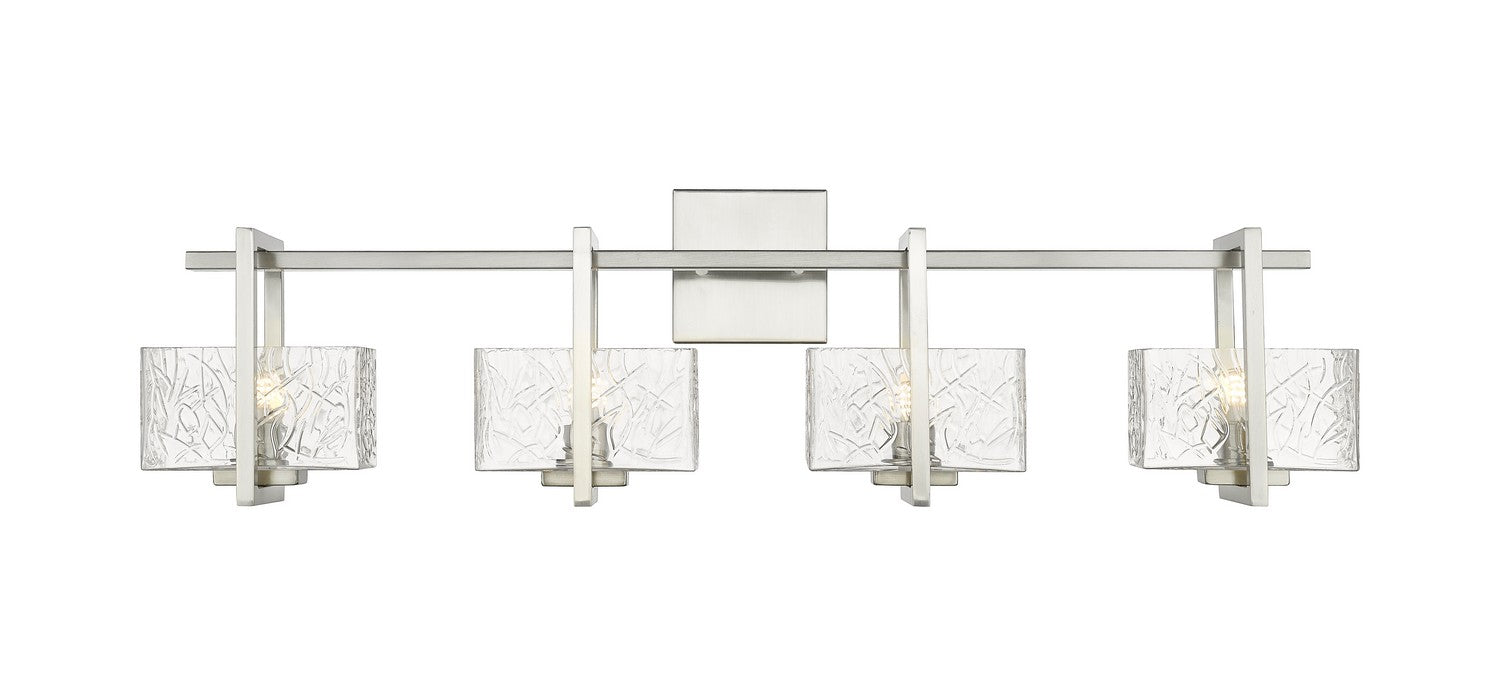 Innovations - 312-4W-SN-CL - Four Light Bath Vanity - Auralume - Satin Nickel