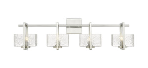 Innovations - 312-4W-SN-CL - Four Light Bath Vanity - Auralume - Satin Nickel