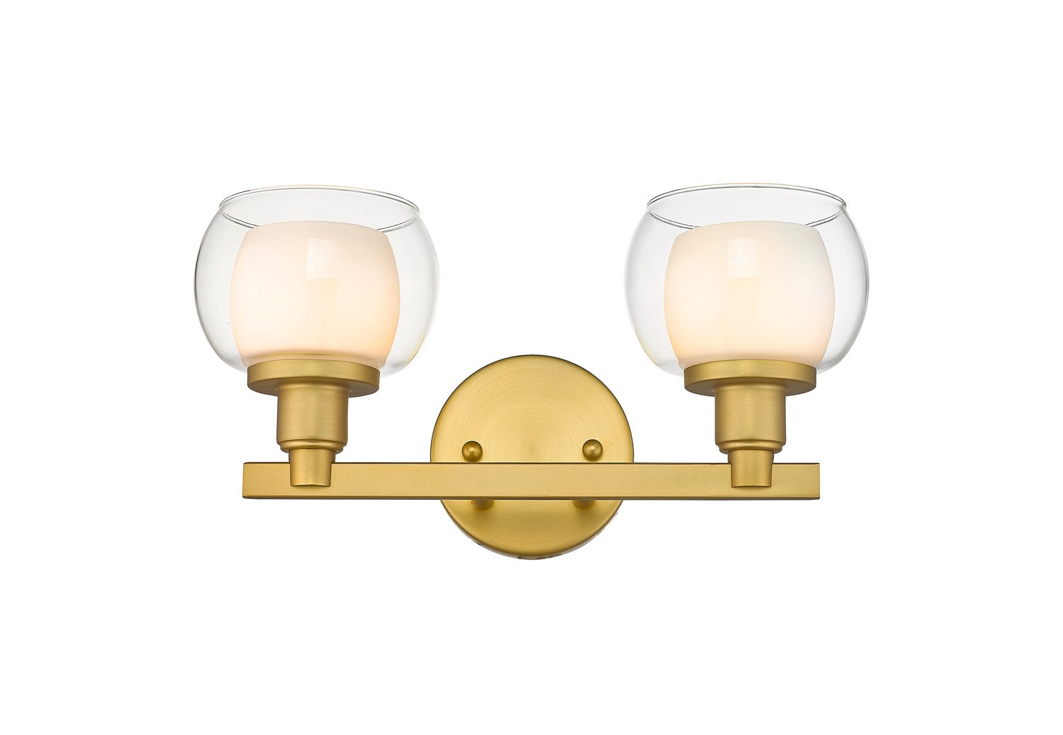 Innovations - 330-2W-SG-CLW - Two Light Bath Vanity - Auralume - Satin Gold