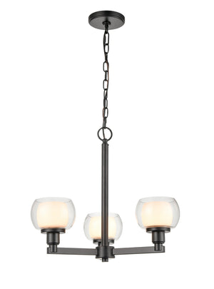 Innovations - 330-3CR-BK-CLW - Three Light Pendant - Auralume - Black