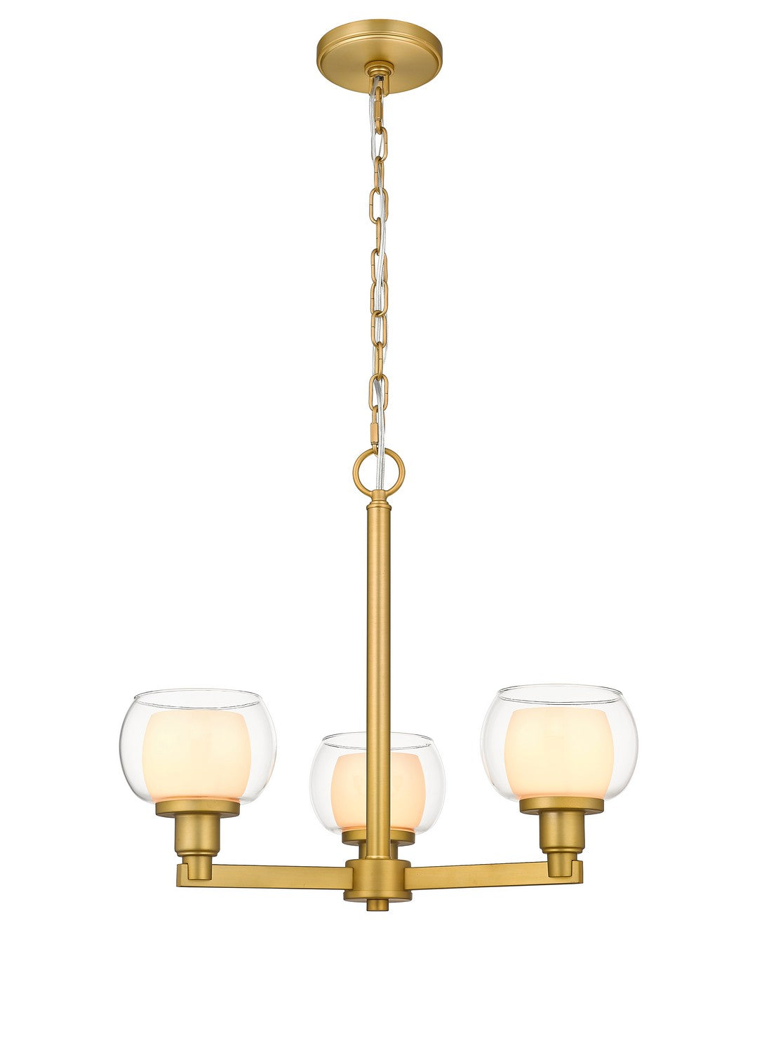 Innovations - 330-3CR-SG-CLW - Three Light Pendant - Auralume - Satin Gold