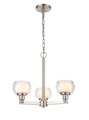 Innovations - 330-3CR-SN-CLW - Three Light Pendant - Auralume - Satin Nickel