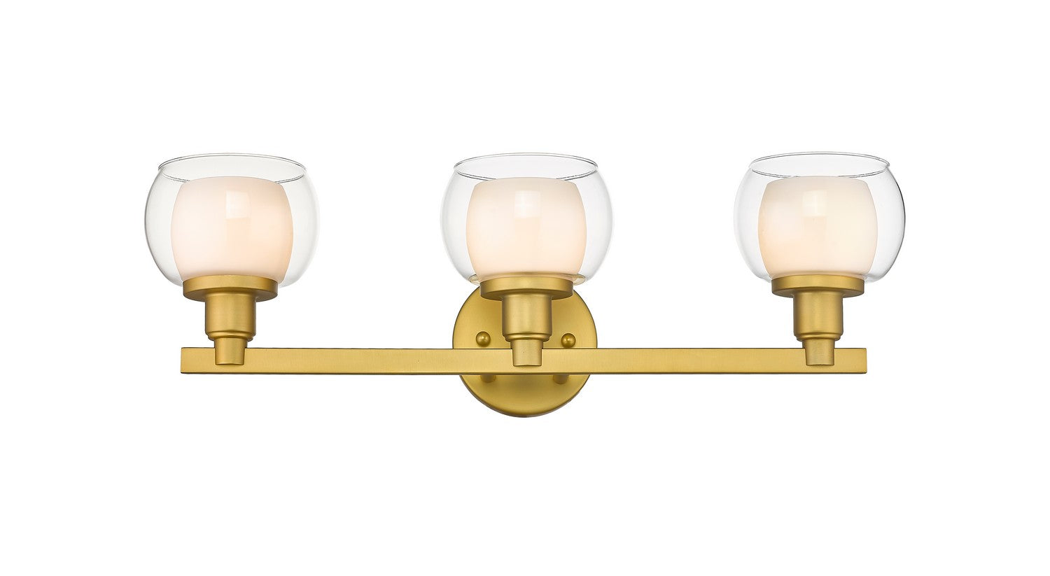 Innovations - 330-3W-SG-CLW - Three Light Bath Vanity - Auralume - Satin Gold